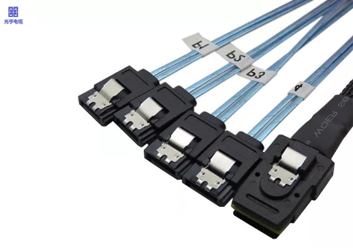 厂家直销 高速线束​ 服务器类配套线束组装 500MM定制线束 7P 黑色数据传输连接线
